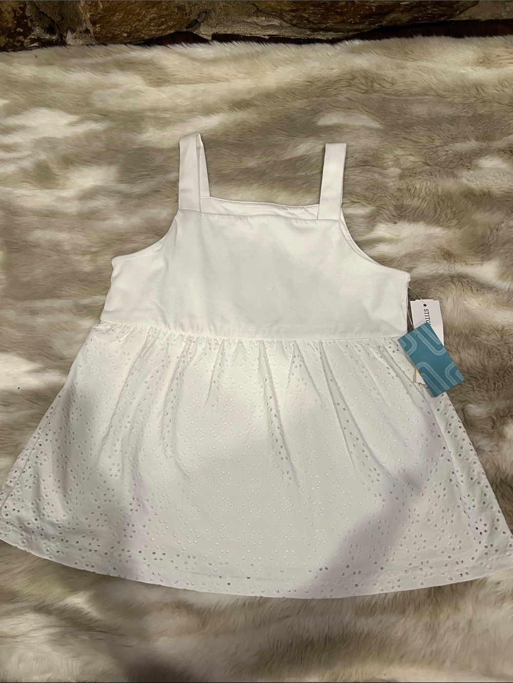 NWT Market & Spruce White Eyelet Tank Dress
